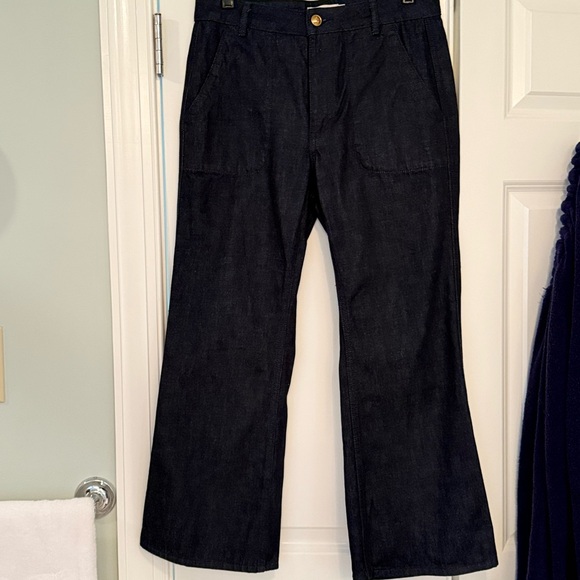 Tory Burch Dark Blue Flare Jeans - Picture 1 of 6